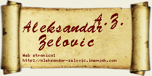 Aleksandar Zelović vizit kartica